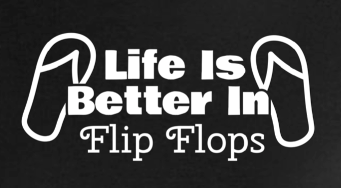 Life Is Better In Flip Flops DECAL - RikkiTikkiTabby