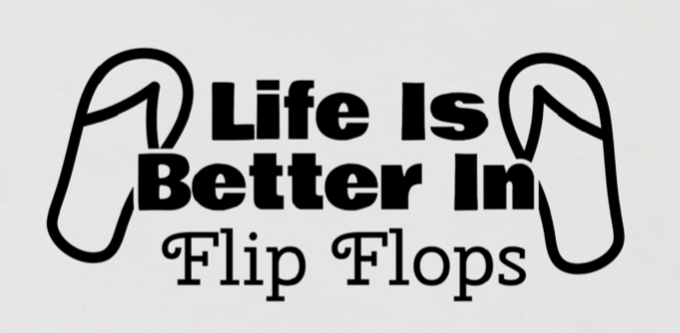 Life Is Better In Flip Flops DECAL - RikkiTikkiTabby