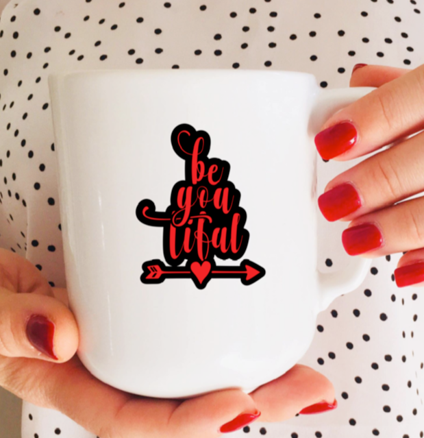 "be you tiful" DECAL - RikkiTikkiTabby