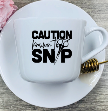 Caution Known to SNIP DECAL - RikkiTikkiTabby