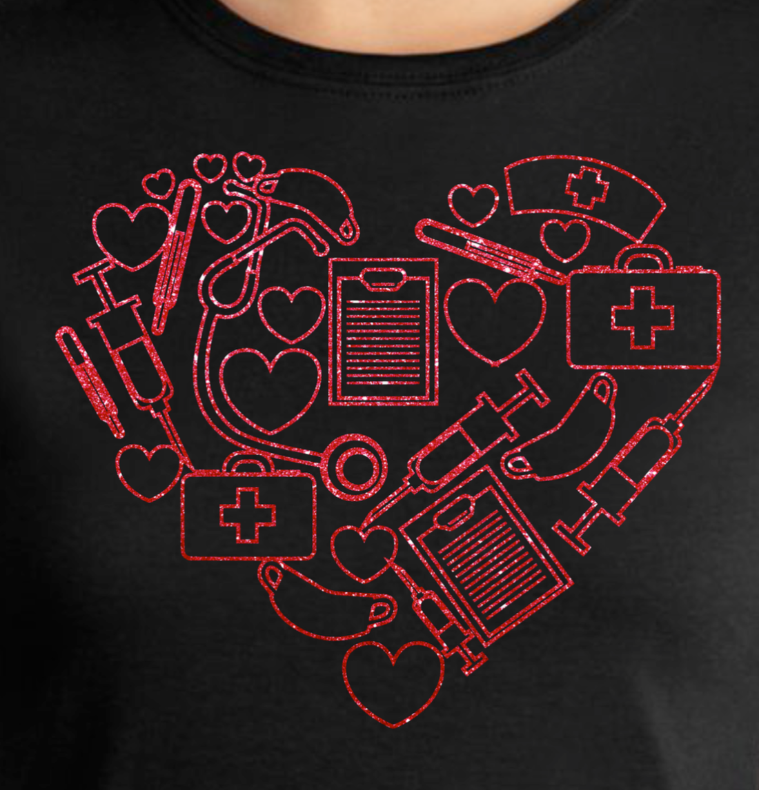 Short Sleeve T-Shirt Heart Medical - RikkiTikkiTabby