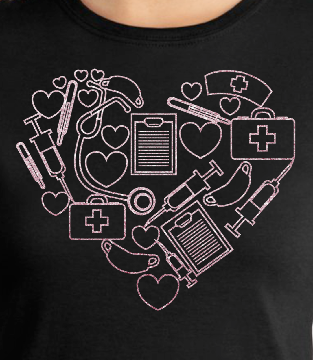 Short Sleeve T-Shirt Heart Medical - RikkiTikkiTabby