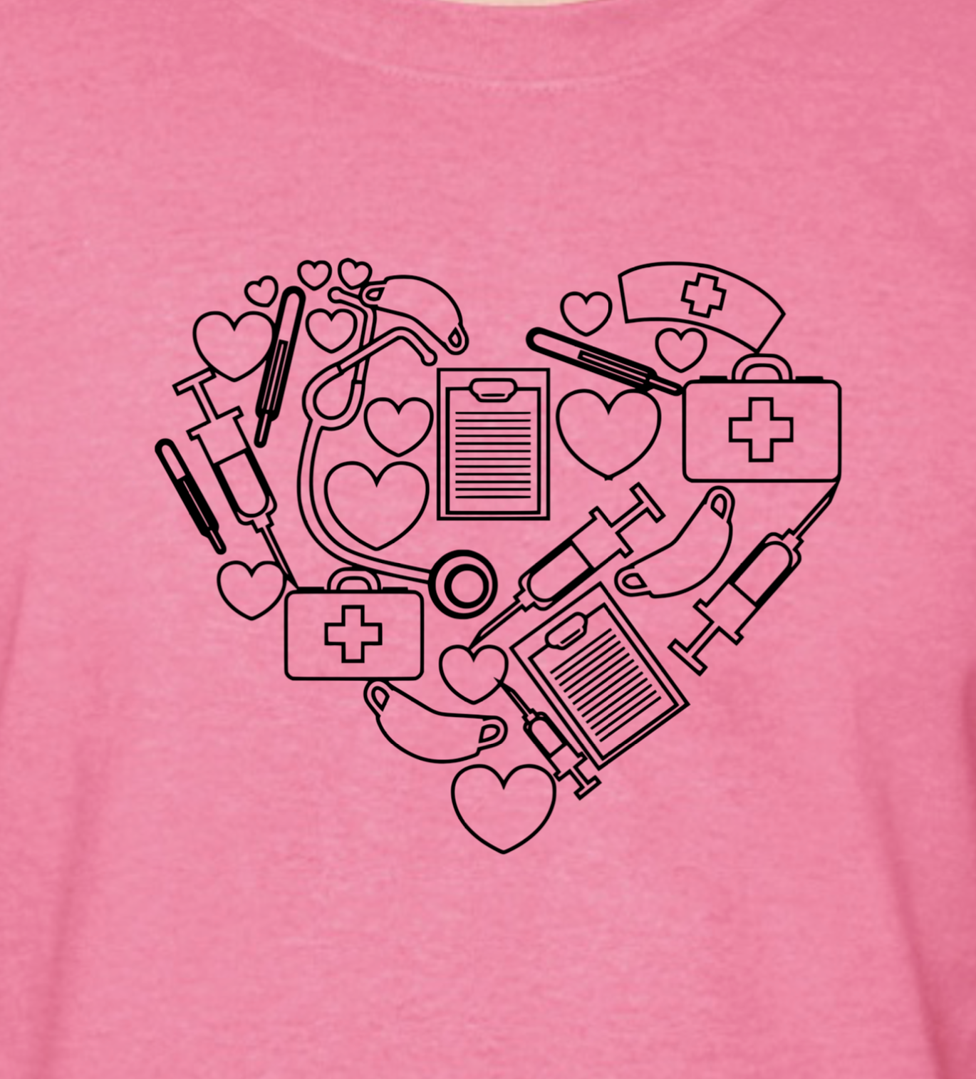 Short Sleeve T-Shirt Heart Medical - RikkiTikkiTabby