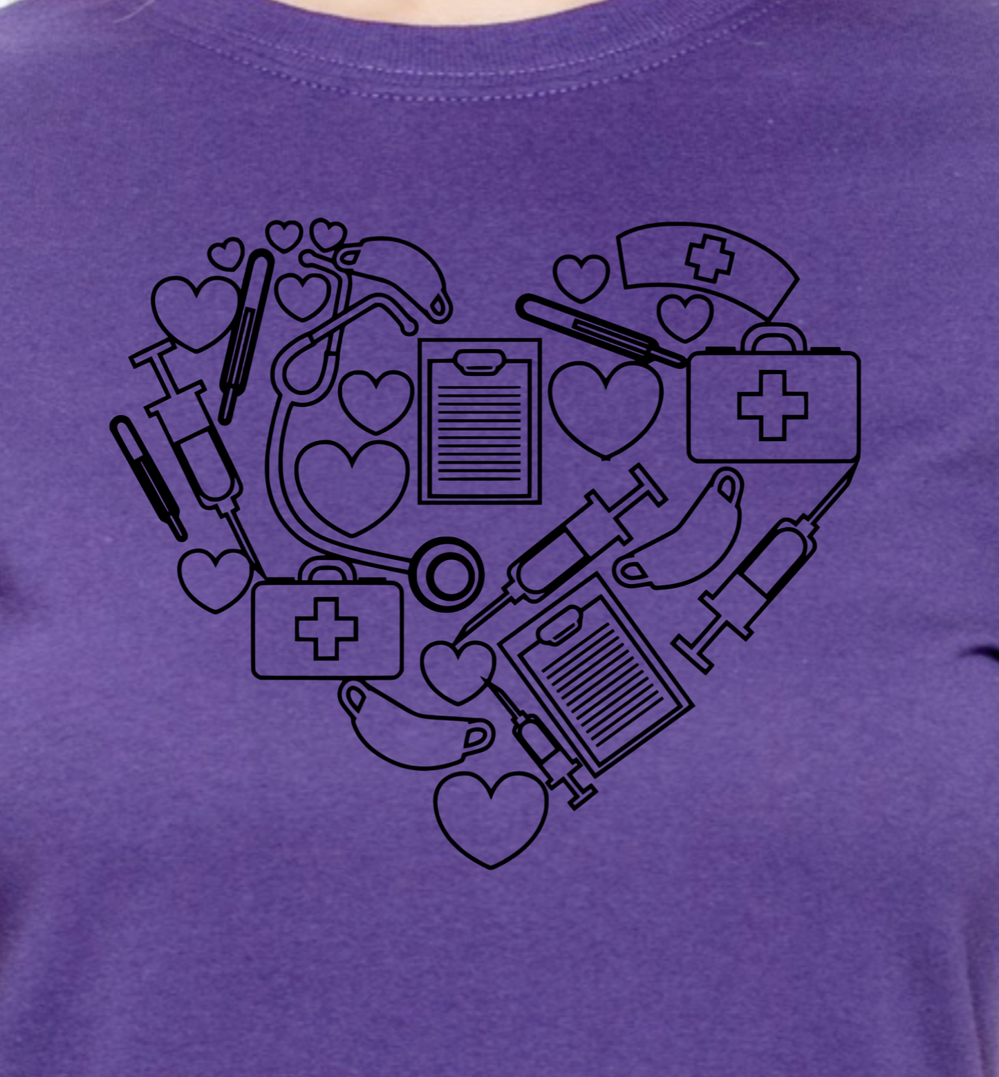 Short Sleeve T-Shirt Heart Medical - RikkiTikkiTabby