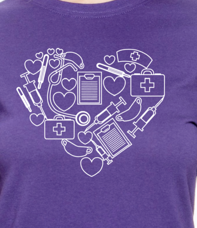 Short Sleeve T-Shirt Heart Medical - RikkiTikkiTabby