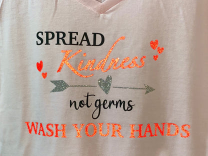 Spread Kindness NOT Germs MULTI GLITTER - RikkiTikkiTabby