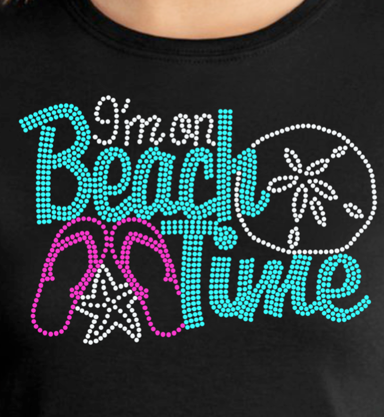 I'm on Beach Time THREE COLOR RHINESTONES - RikkiTikkiTabby