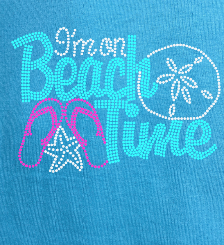 I'm on Beach Time THREE COLOR RHINESTONES - RikkiTikkiTabby