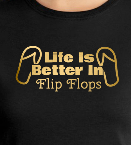 Life Is Better In Flip Flops - RikkiTikkiTabby