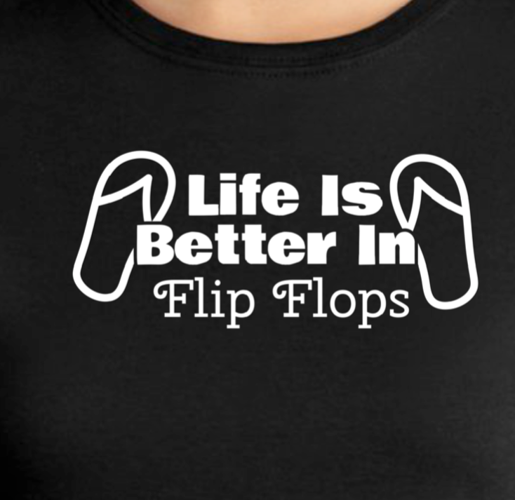 Life Is Better In Flip Flops - RikkiTikkiTabby