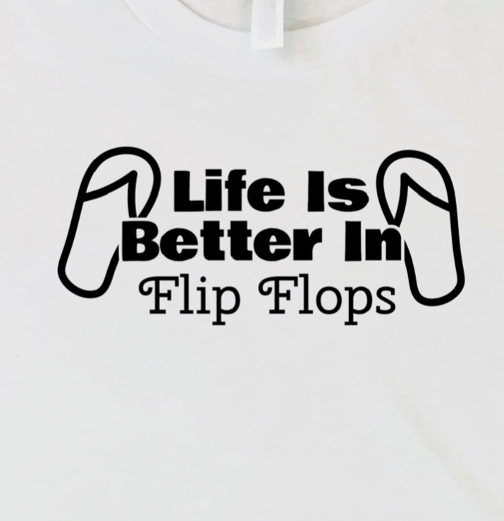 Life Is Better In Flip Flops - RikkiTikkiTabby