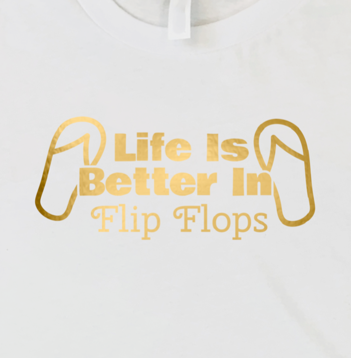 Life Is Better In Flip Flops - RikkiTikkiTabby