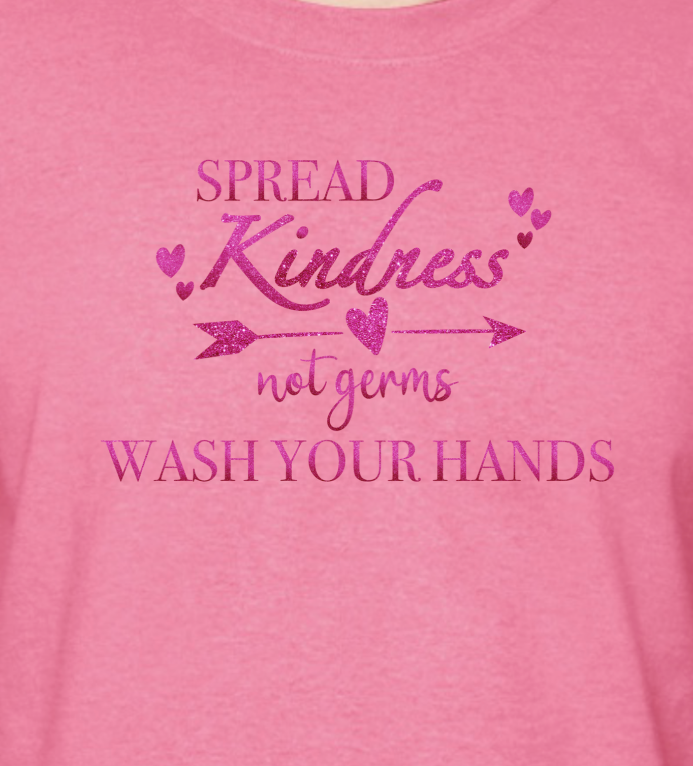 Spread Kindness Not Germs. Wash your hands. GLITTER - RikkiTikkiTabby