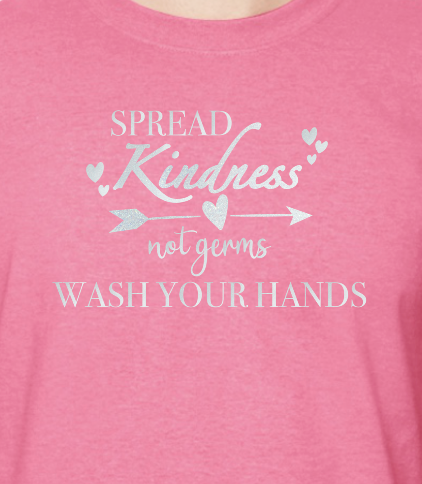 Spread Kindness Not Germs. Wash your hands. GLITTER - RikkiTikkiTabby