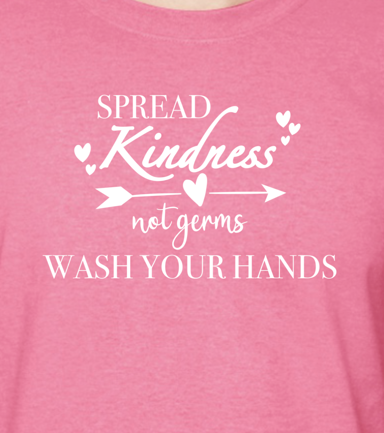 Spread Kindness Not Germs. Wash your hands. One Standard Color Design Finish. - RikkiTikkiTabby