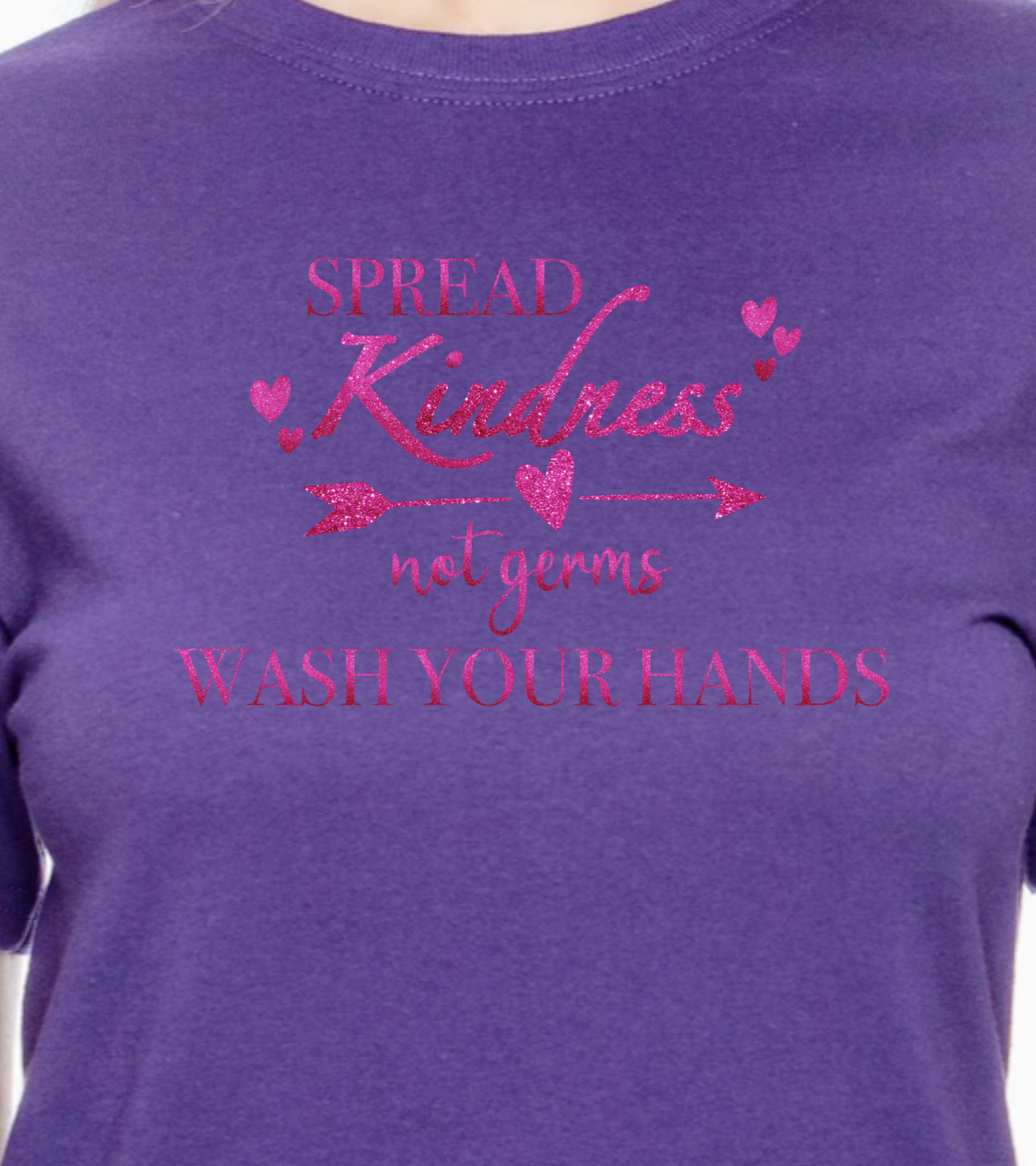 Spread Kindness Not Germs. Wash your hands. GLITTER - RikkiTikkiTabby