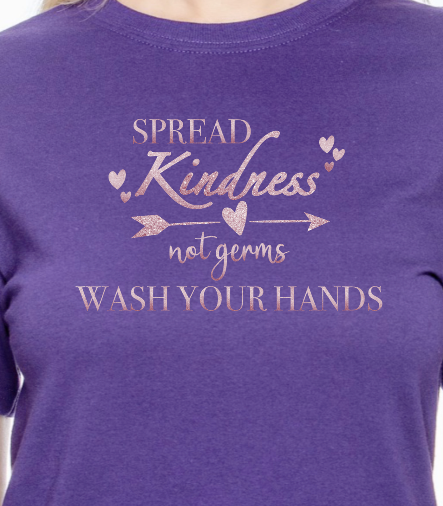 Spread Kindness Not Germs. Wash your hands. GLITTER - RikkiTikkiTabby