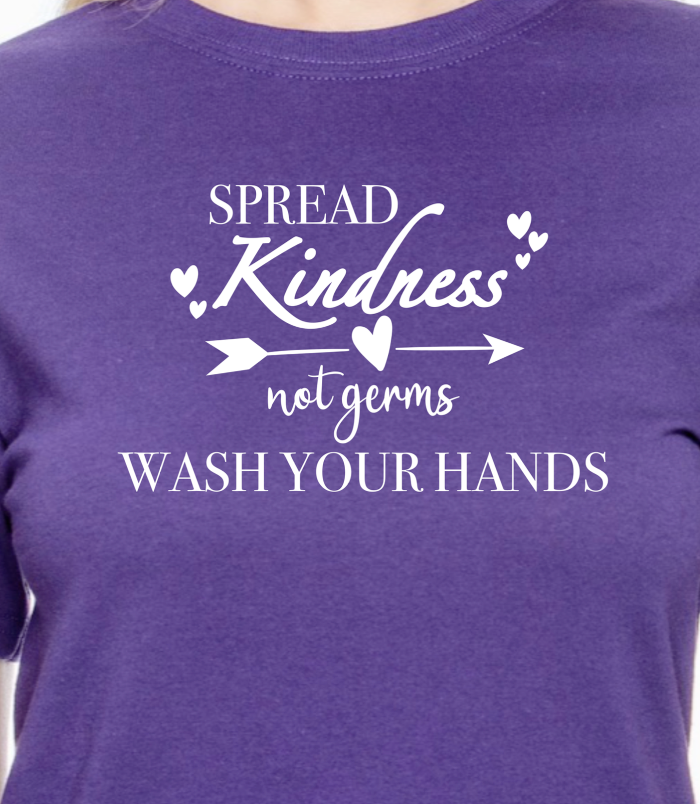 Spread Kindness Not Germs. Wash your hands. One Standard Color Design Finish. - RikkiTikkiTabby