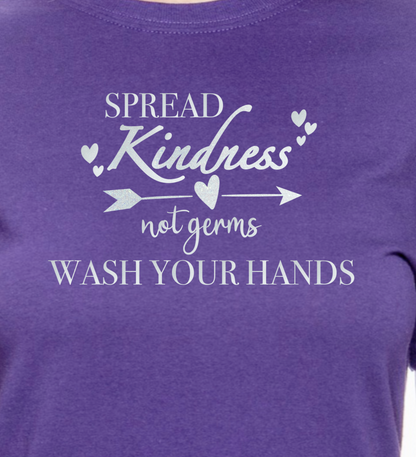 Spread Kindness Not Germs. Wash your hands. GLITTER - RikkiTikkiTabby