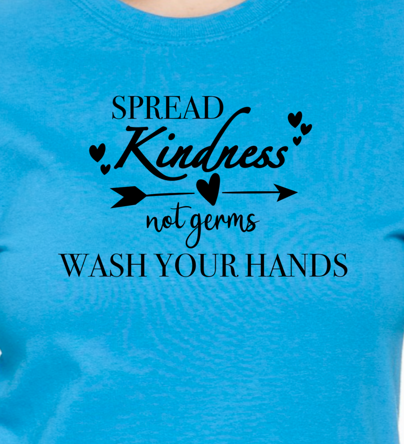 Spread Kindness Not Germs. Wash your hands. One Standard Color Design Finish. - RikkiTikkiTabby