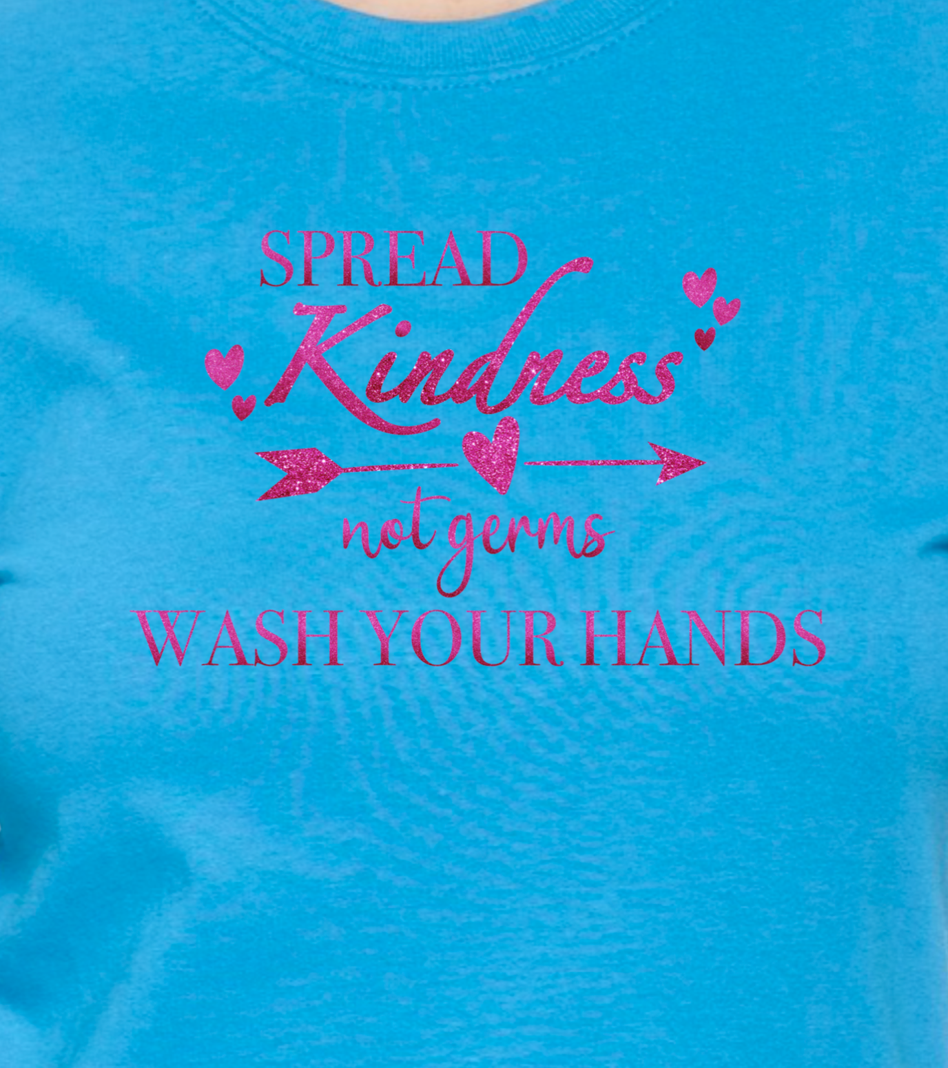 Spread Kindness Not Germs. Wash your hands. GLITTER - RikkiTikkiTabby