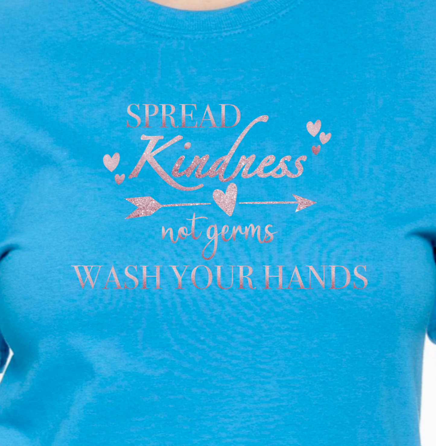 Spread Kindness Not Germs. Wash your hands. GLITTER - RikkiTikkiTabby