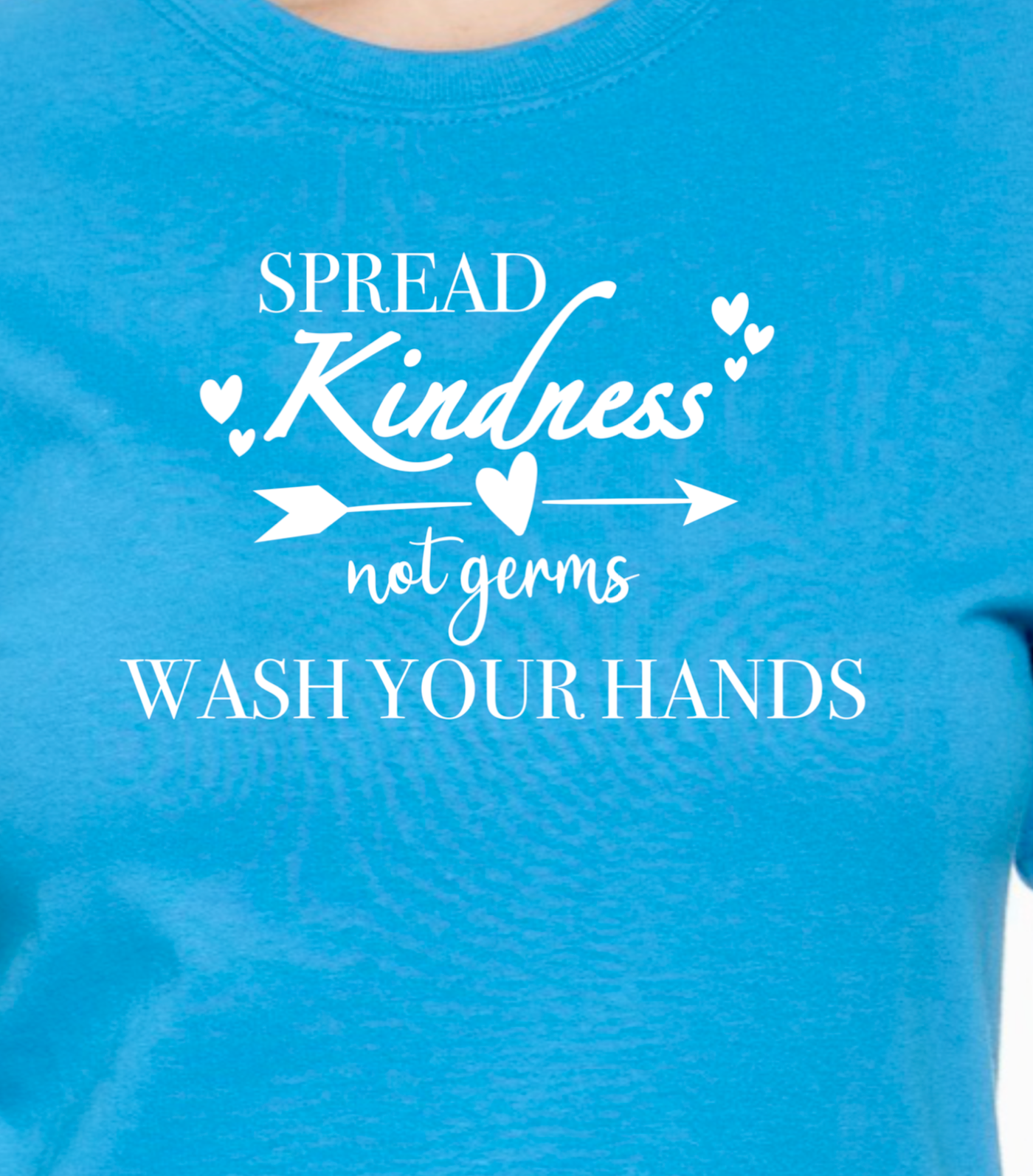 Spread Kindness Not Germs. Wash your hands. One Standard Color Design Finish. - RikkiTikkiTabby