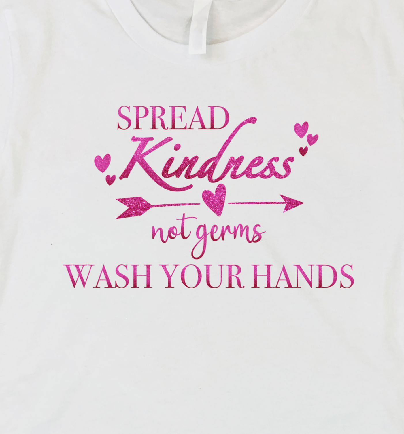 Spread Kindness Not Germs. Wash your hands. GLITTER - RikkiTikkiTabby