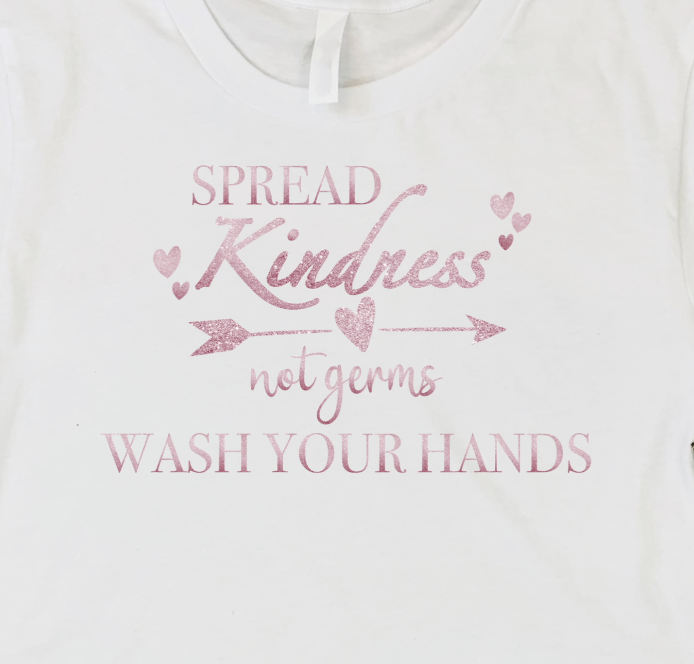 Spread Kindness Not Germs. Wash your hands. GLITTER - RikkiTikkiTabby