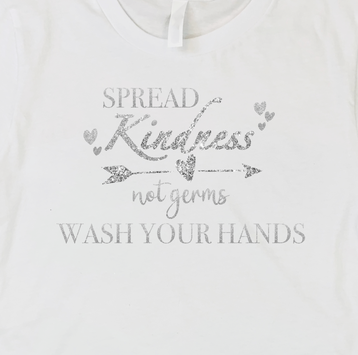 Spread Kindness Not Germs. Wash your hands. GLITTER - RikkiTikkiTabby