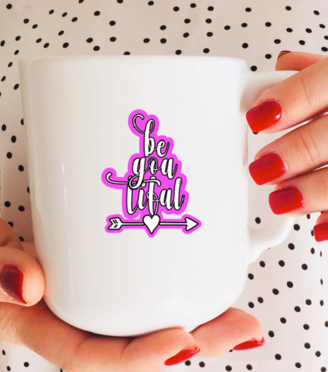 "be you tiful" DECAL - RikkiTikkiTabby